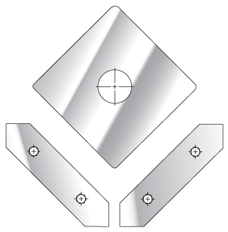 Piranha tooling - angle shear blade