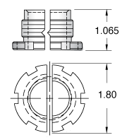 Nitto-Kohki Tooling Coupling Nut APS-9729 Split