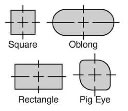 Rail car punch and die shapes